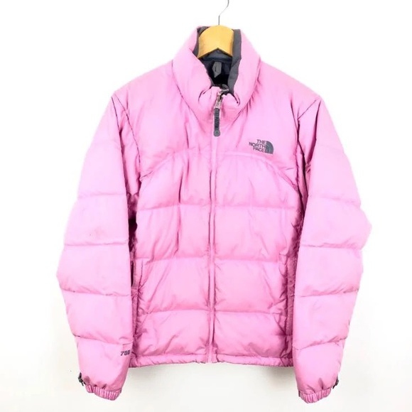 North Face Womens Pink 2000s Retro Puffer Jacket 700 Down Vintage